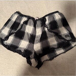 Victoria's Secret Black and White Checkered Sleep Shorts